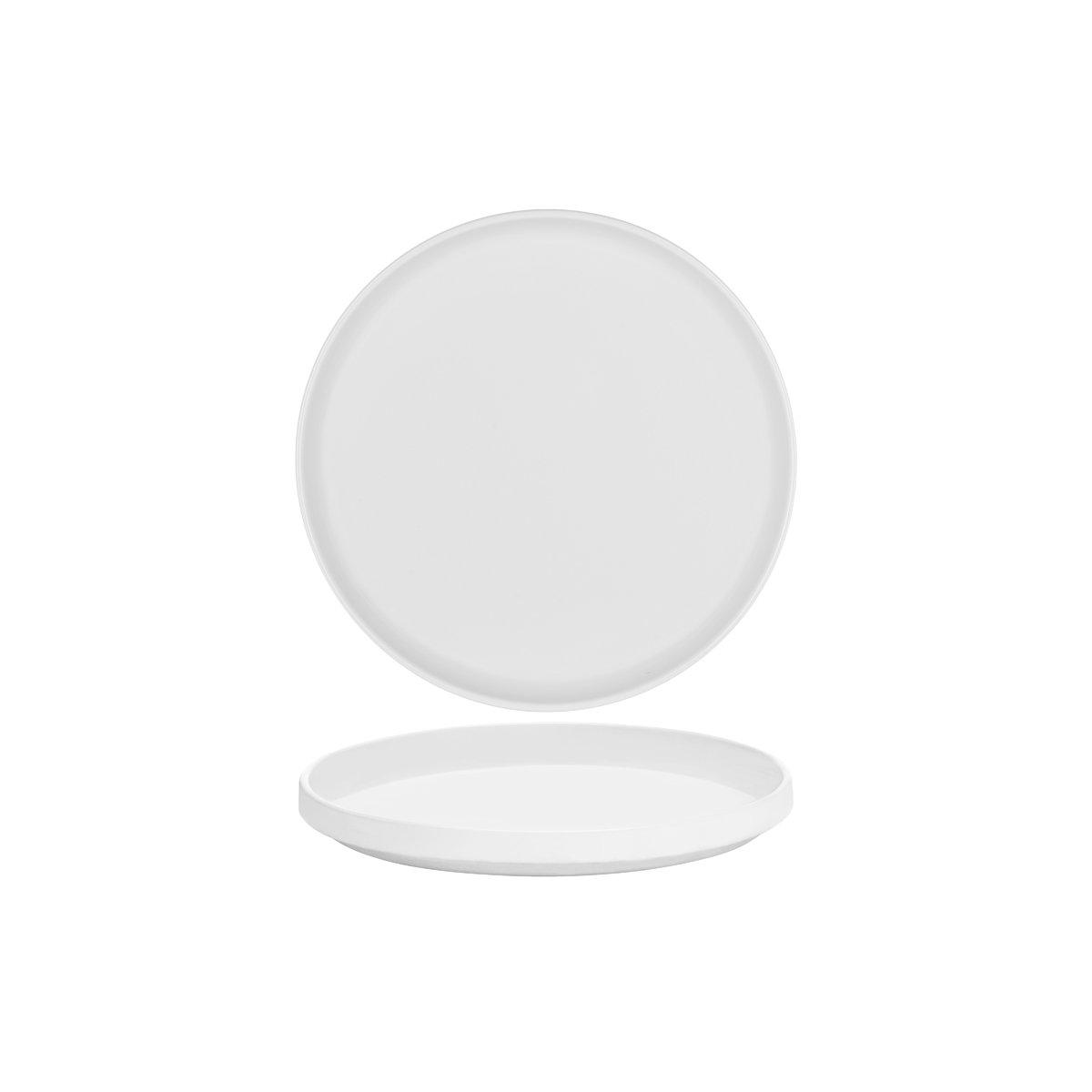 Serax Passe-Partout Matt White Round Low Plate 220mm (Box of 8) - Kitchenly