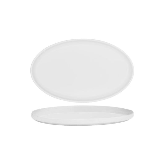 Serax Passe-Partout Matt White Oval Low Plate 290x180mm (Box of 8) - Kitchenly