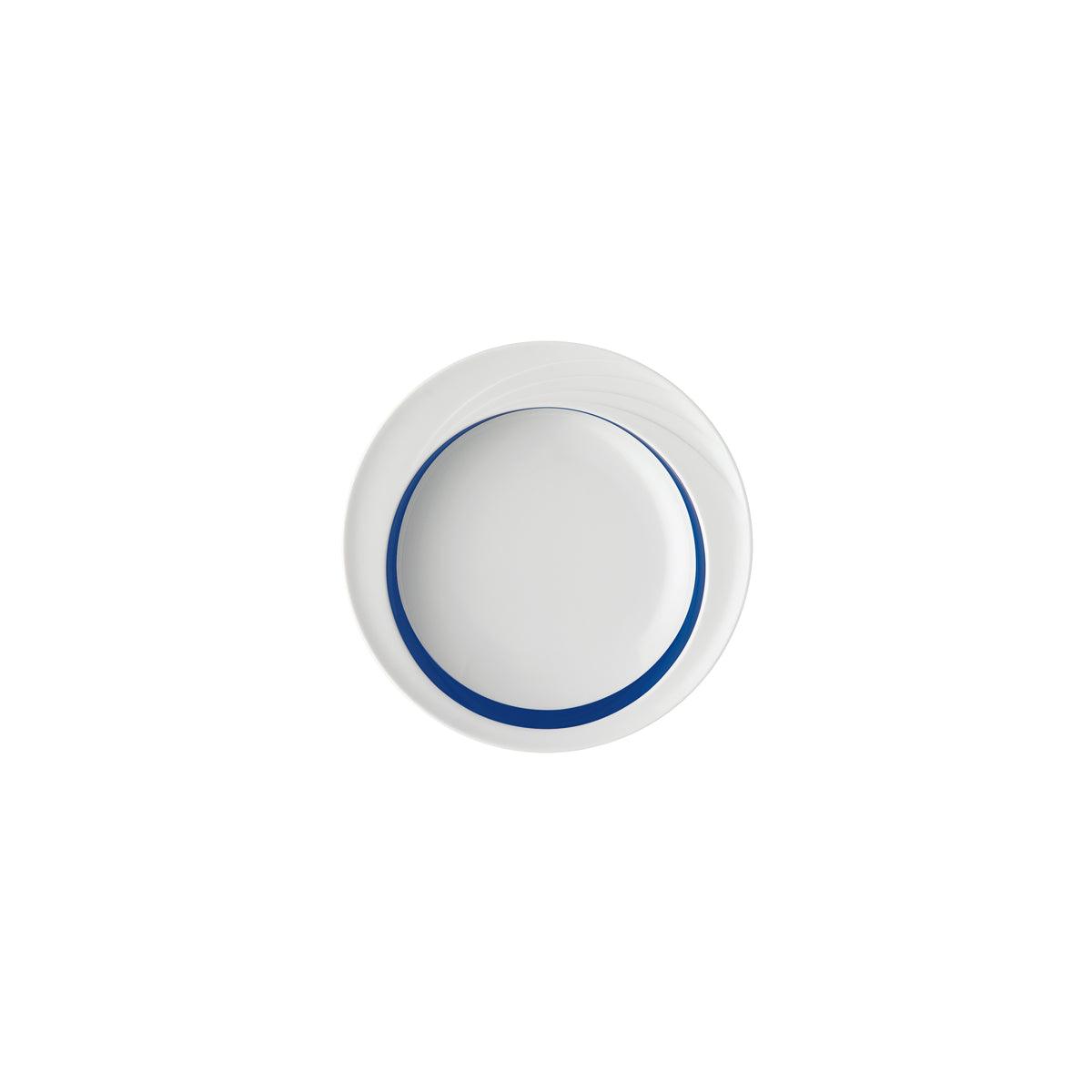 Schonwald Donna Senior Decor Round Comfort Coupe Plate with Dark Blue Wide Band 230mm (Box of 6) - Kitchenly