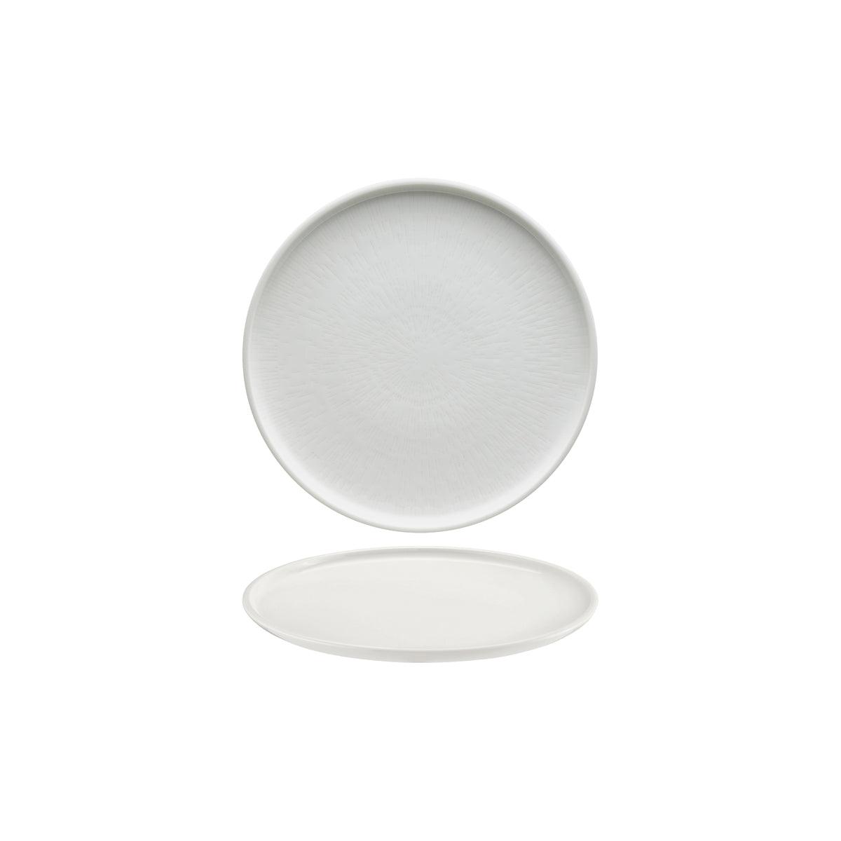 Schonwald Shiro Round Flat Coupe Plate 210mm With Relief Design (Box of 6) - Kitchenly
