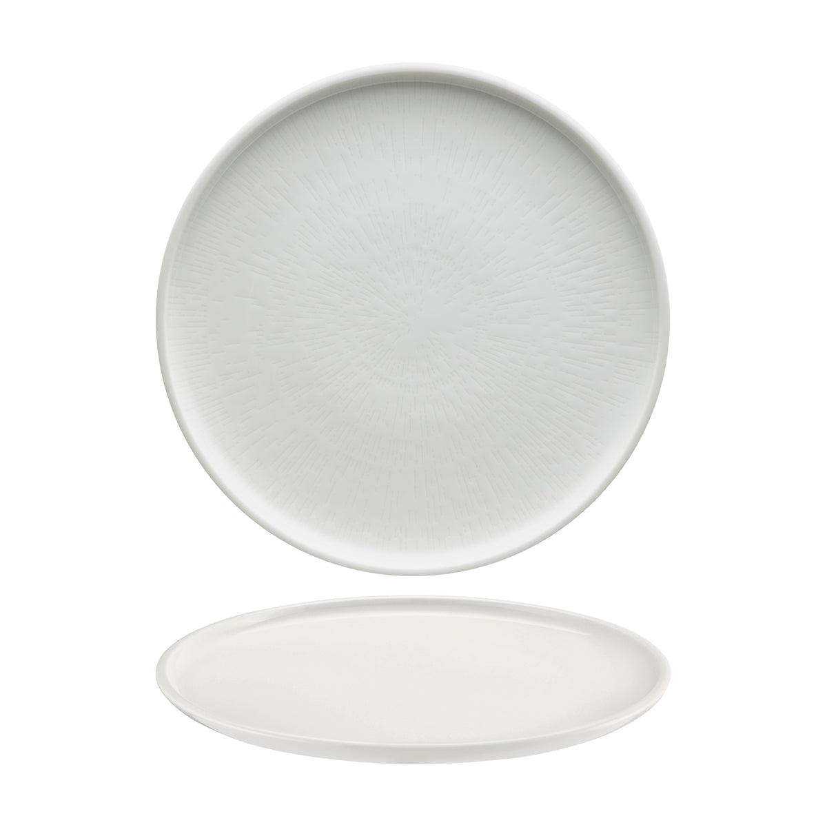 Schonwald Shiro Round Flat Coupe Plate 280mm With Relief Design (Box of 6) - Kitchenly