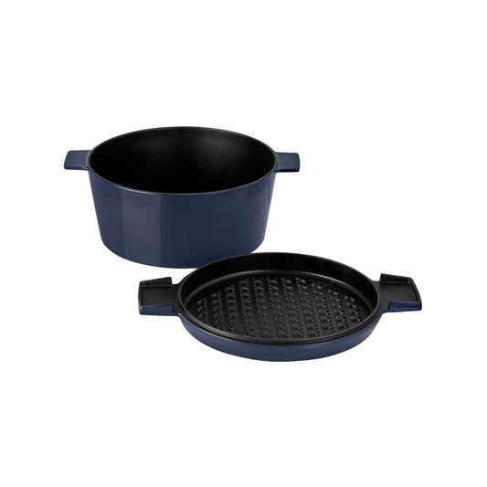 Stanley Rogers Cast Iron French Oven Mid Blue 280mm