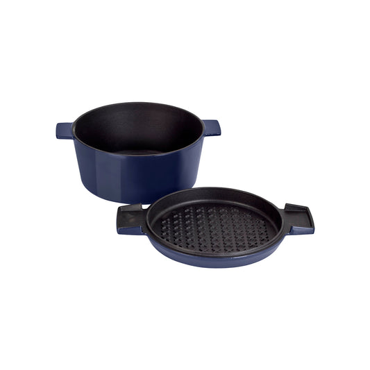 Stanley Rogers Cast Iron French Oven Mid Blue 240mm