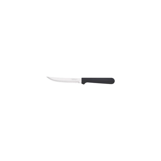 Tramontina Churrasco Tulum Steak Knife Serrated Narrow Blade Black 127mm (Box of 12) - Kitchenly