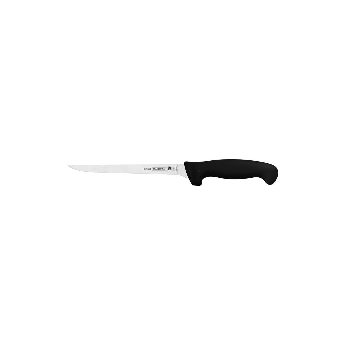 Tramontina Professional Master Black Boning Knife Straight with Narrow Flexi Blade 180mm - Kitchenly