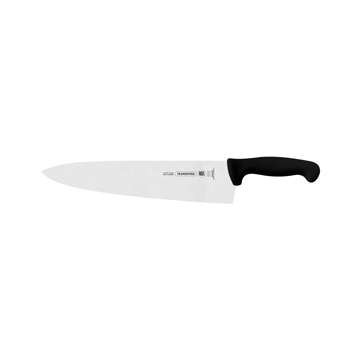 Tramontina Professional Master Black Chefs Knife Extra Wide with Straight Edge 300mm - Kitchenly