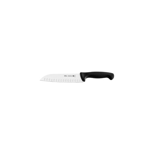 Tramontina Professional Master Black Handle Scalloped Santoku Knife 178mm - Kitchenly