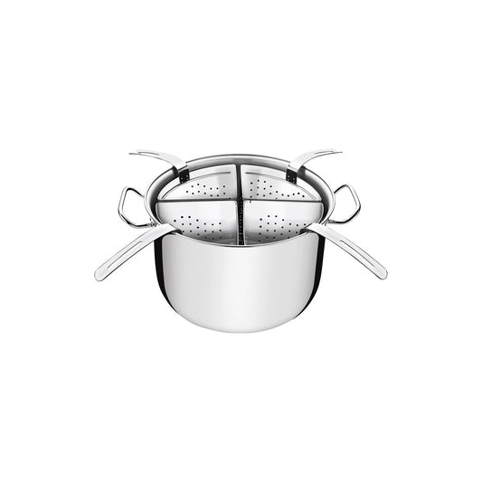 Tramontina Professional Stock Pot with 4 x Pasta Inserts Stainless Steel 300x201mm / 13.5Lt