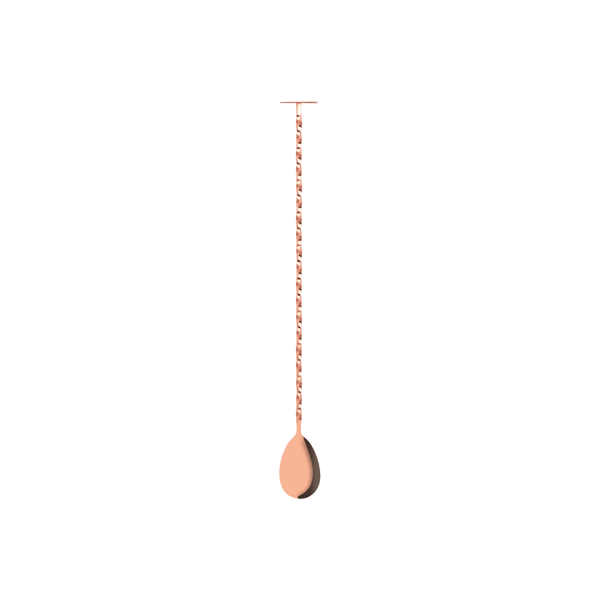 Zanzi Tail Disk Bar Spoon with Muddler 300mm Rose Gold - Kitchenly