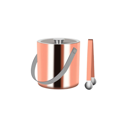 Zanzi Double Wall Ice Bucket with Tong Rose Gold - Kitchenly
