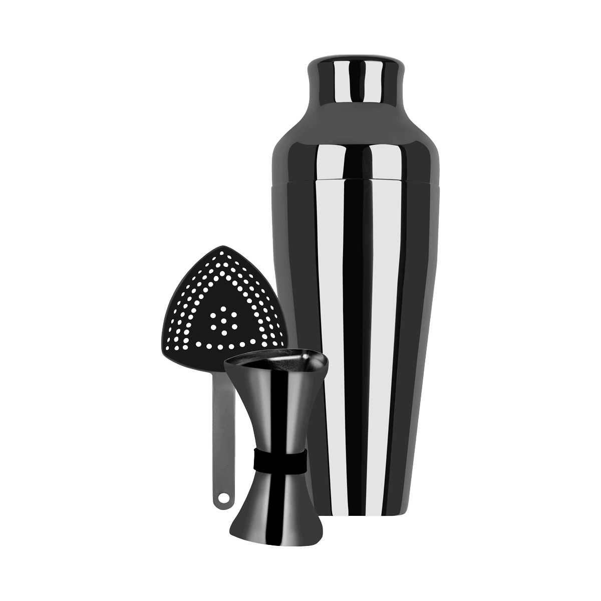 Zanzi Cocktail Set 3pc Gunmetal - Kitchenly