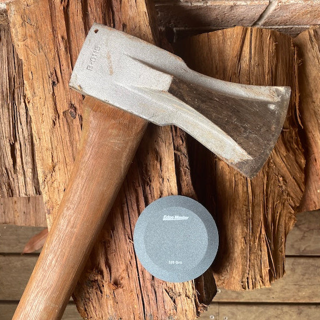 Edgemaster The Puck Axe & Tool Stone Sharpener 120/320 Grit 8×2.5cm