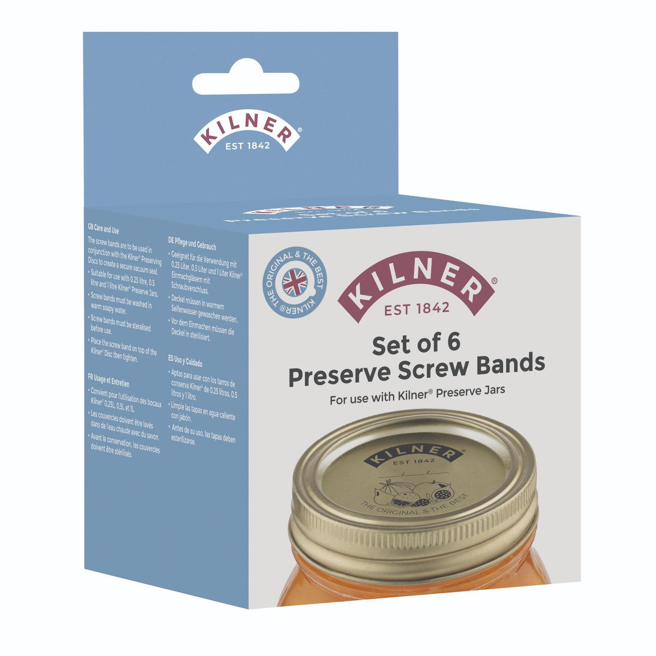 Pack of 6 Preserve Jar Screw Bands