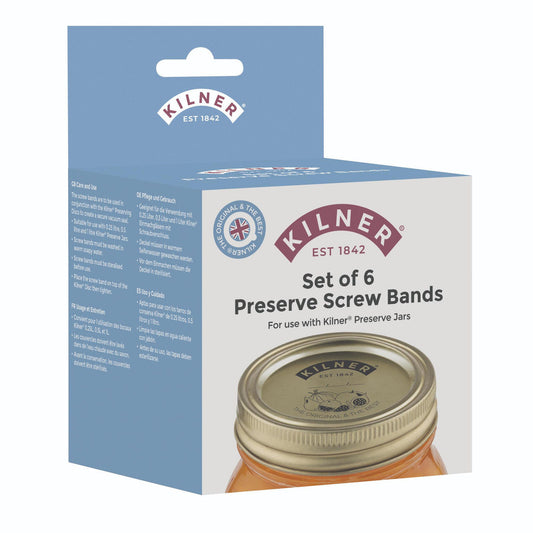 Pack of 6 Preserve Jar Screw Bands