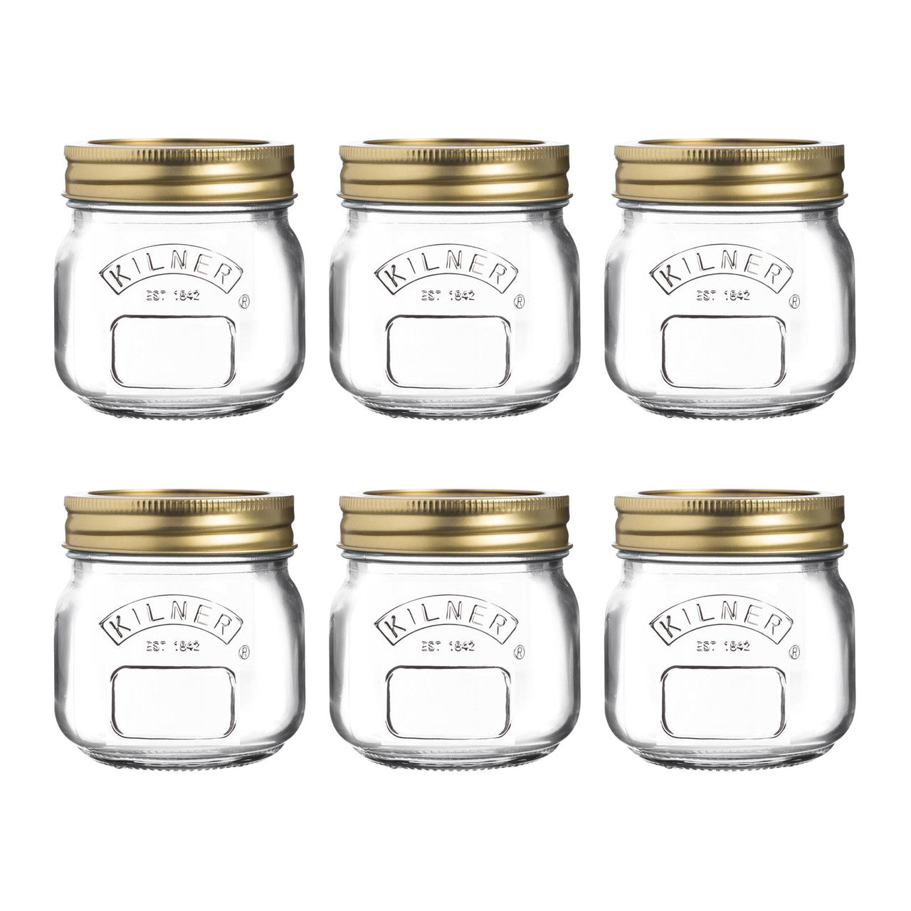 Set of 6 Preserve Jars, 250ml