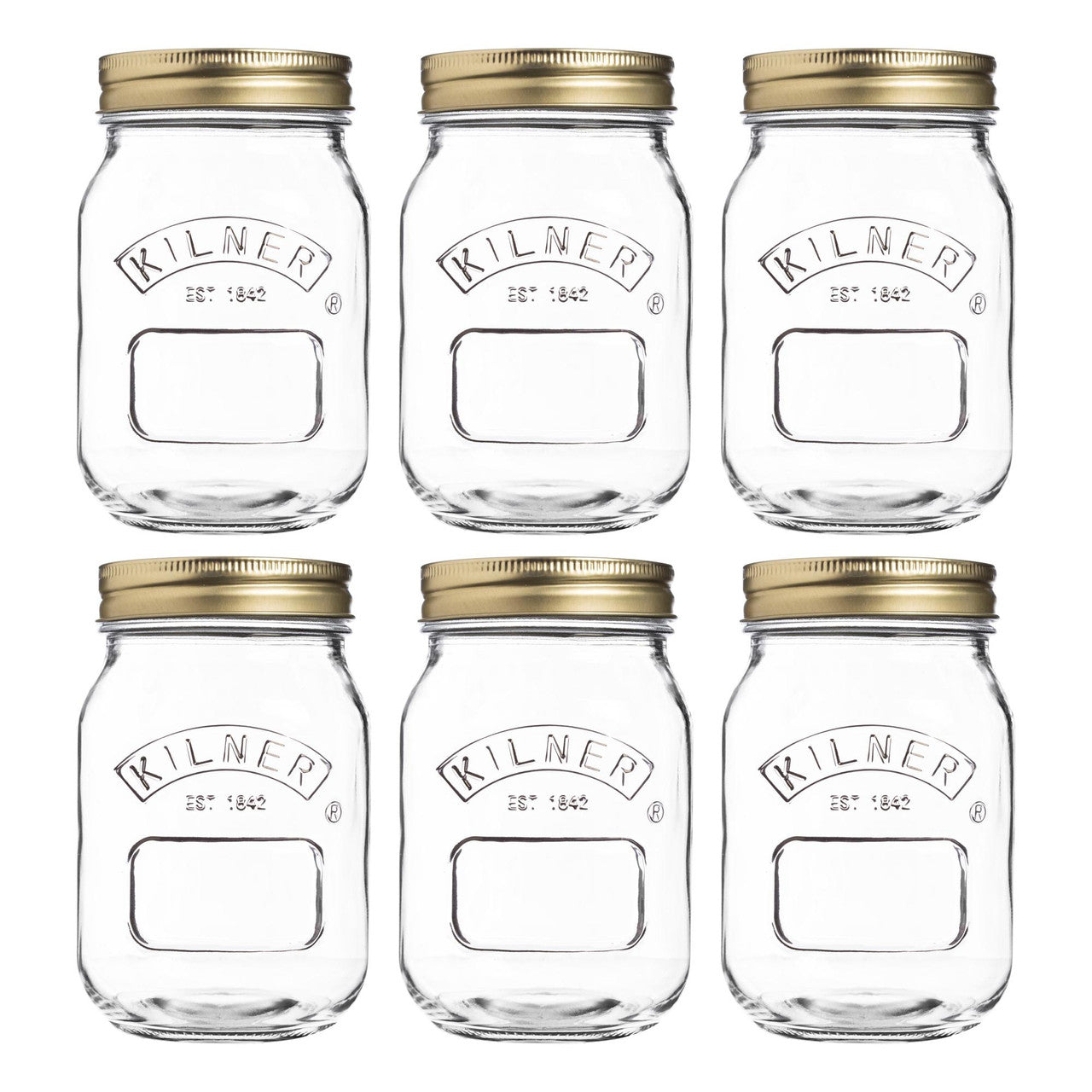 Set of 6 Preserve Jars, 500ml