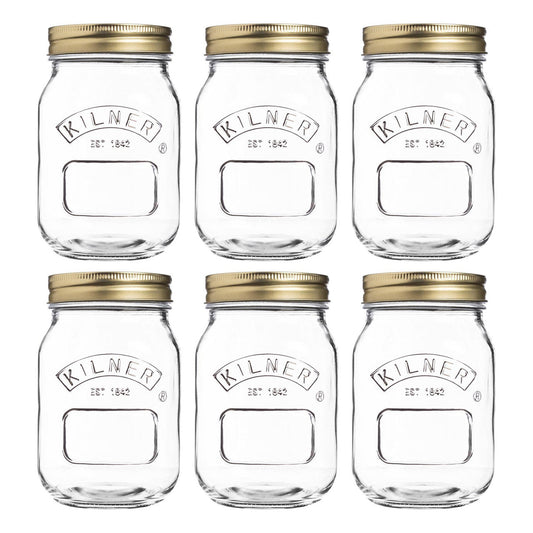 Set of 6 Preserve Jars, 500ml