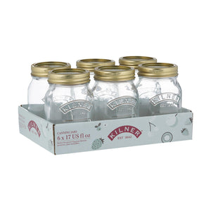 Set of 6 Preserve Jars, 500ml