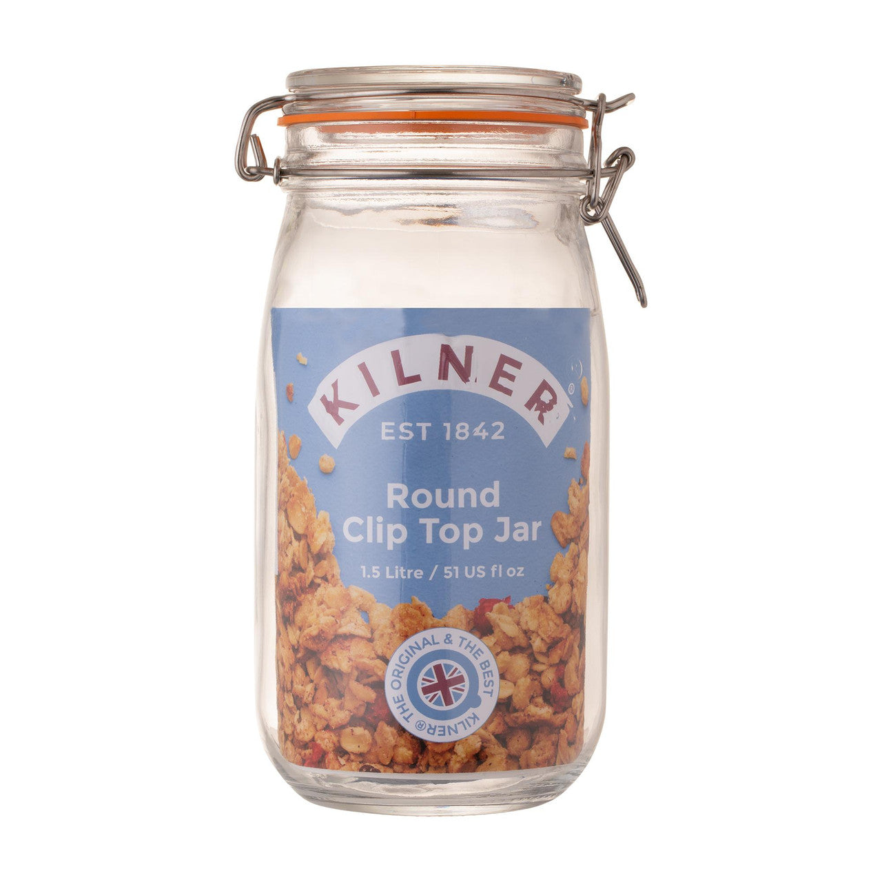 Clip Top Round Jar, 1.5 Litre