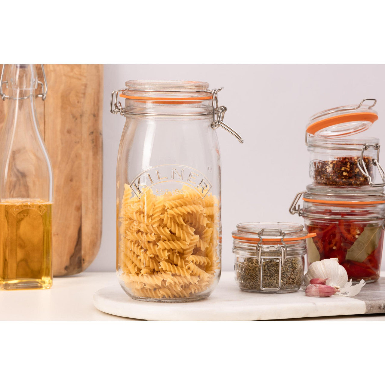 Clip Top Round Jar, 2 Litre