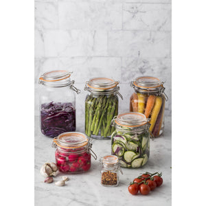 Clip Top Square Jar, 500ml