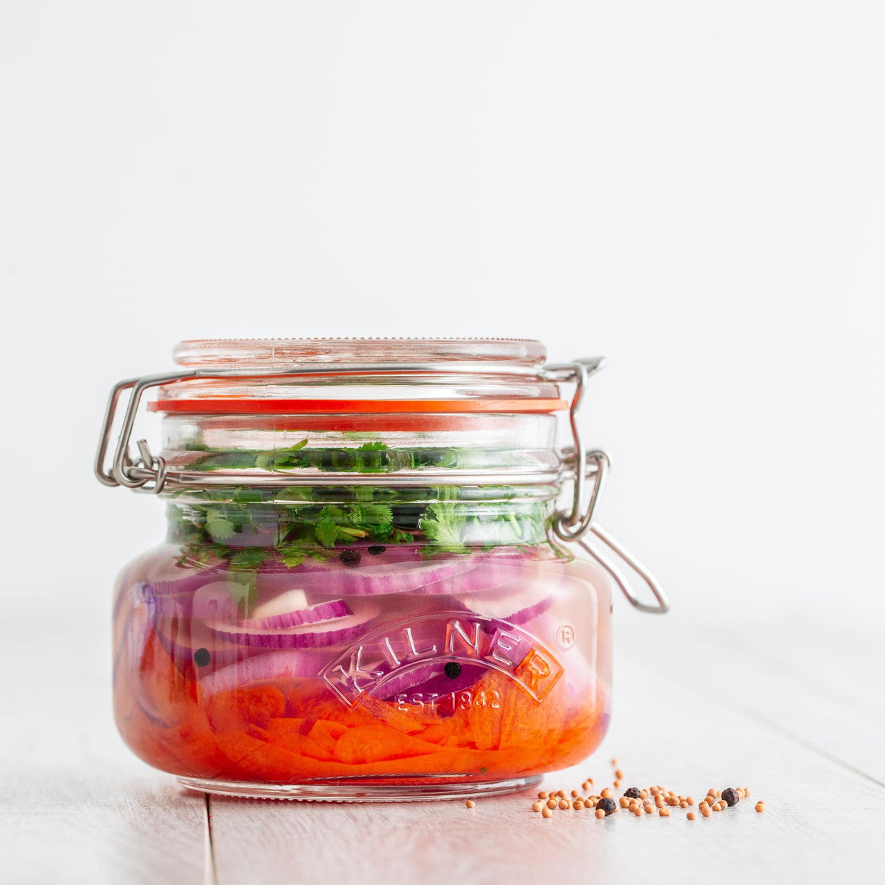 Clip Top Square Jar, 500ml