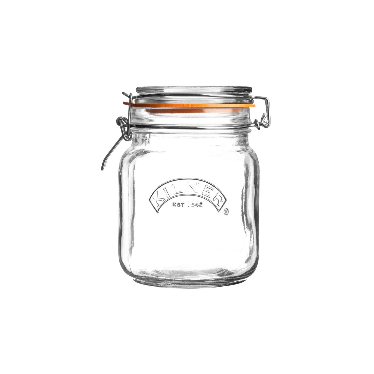 Clip Top Square Jar, 1 Litre