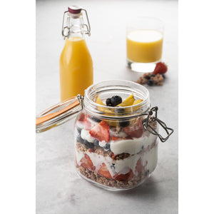 Clip Top Square Jar, 1 Litre