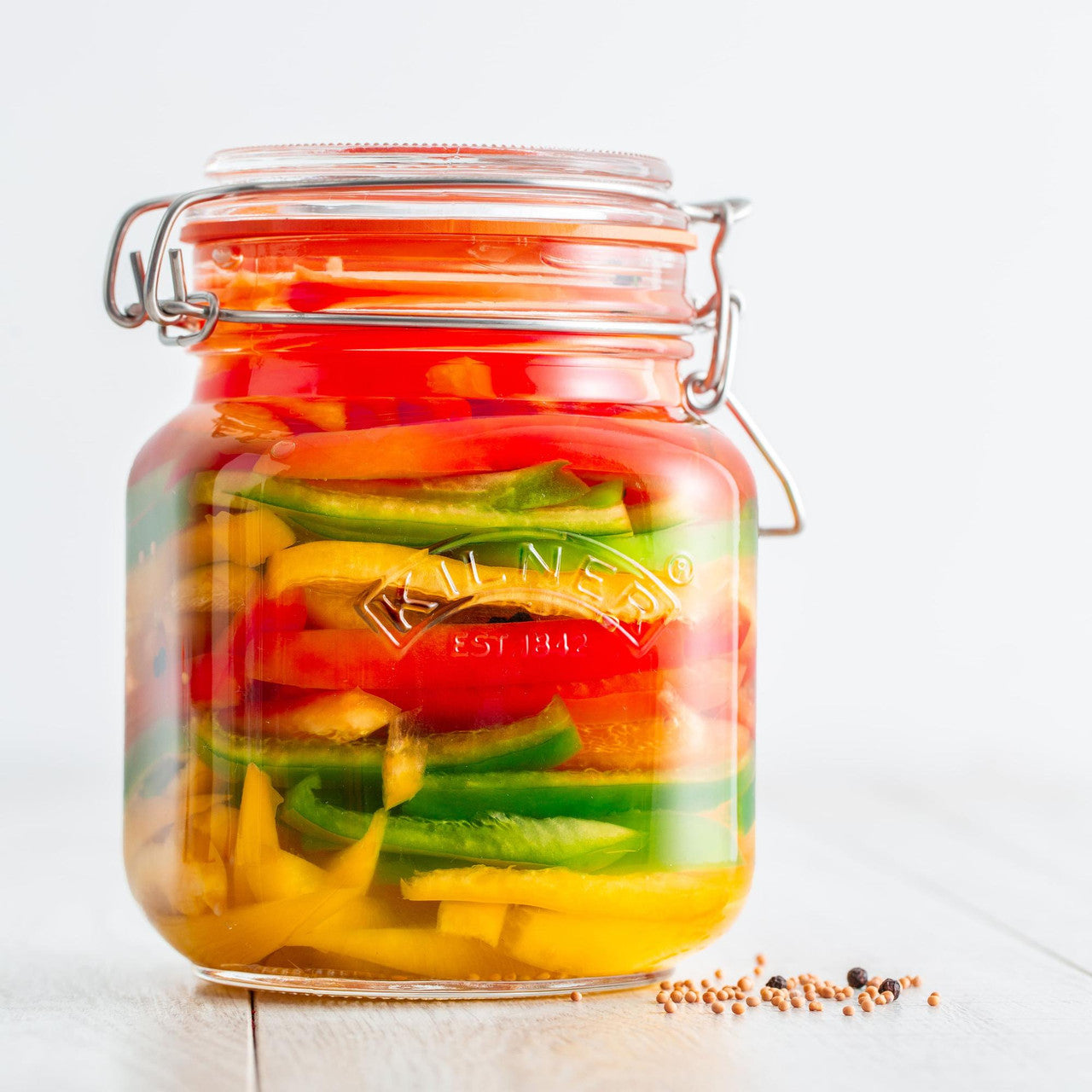 Clip Top Square Jar, 1 Litre