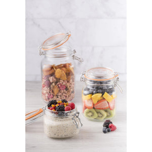 Clip Top Square Jar, 1.5 Litre