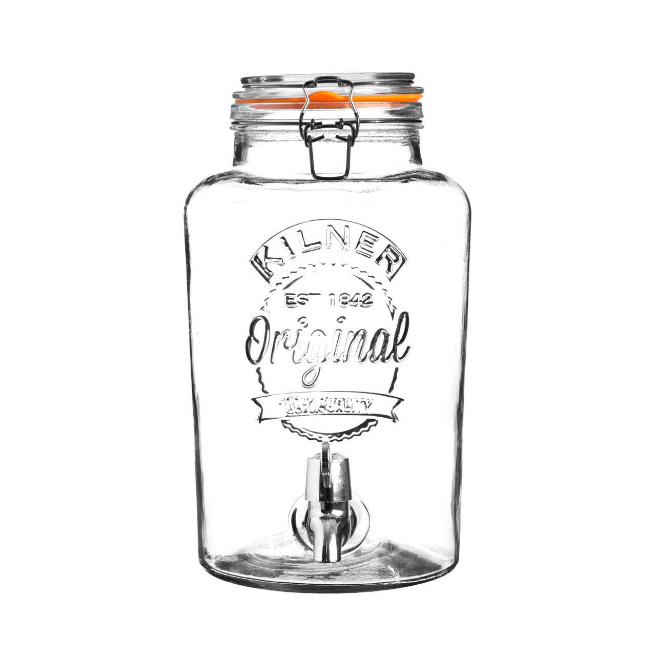 Clip Top Round Drinks Dispenser, 5 Litre
