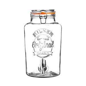 Clip Top Round Drinks Dispenser, 5 Litre