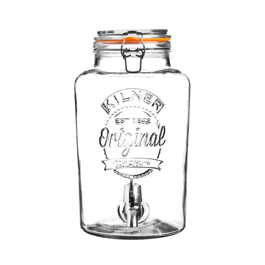 Clip Top Round Drinks Dispenser, 5 Litre