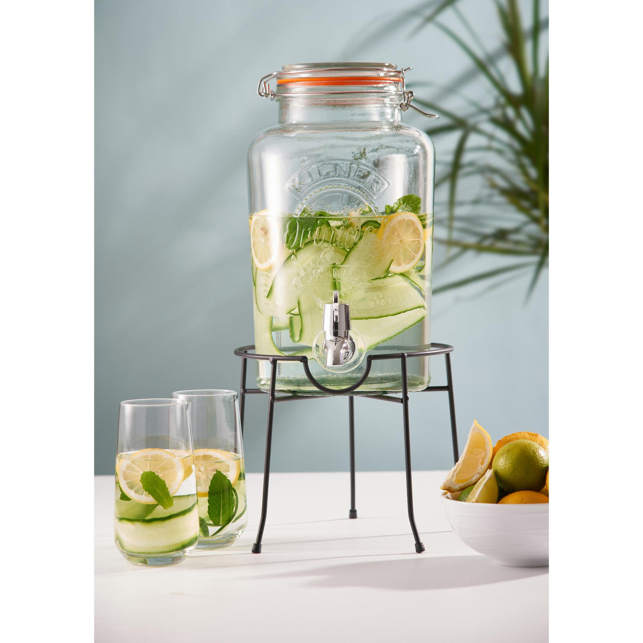 Clip Top Round Drinks Dispenser, 5 Litre