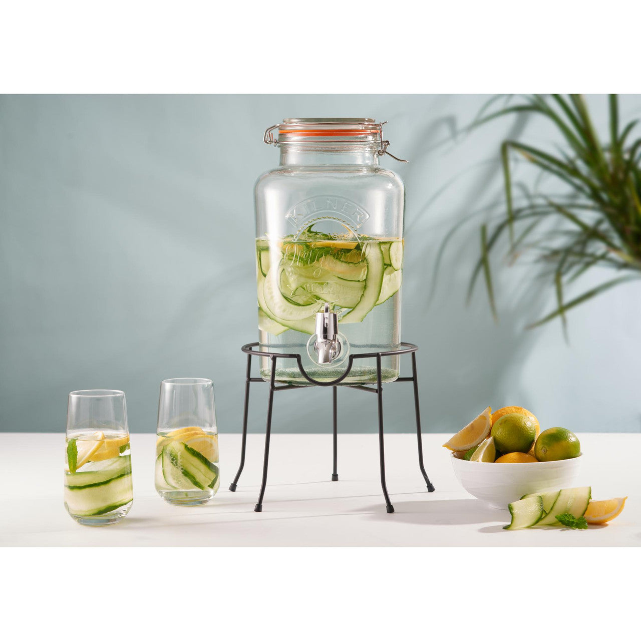 Clip Top Round Drinks Dispenser, 5 Litre