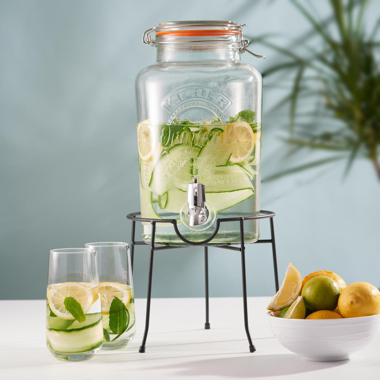 Clip Top Round Drinks Dispenser, 5 Litre