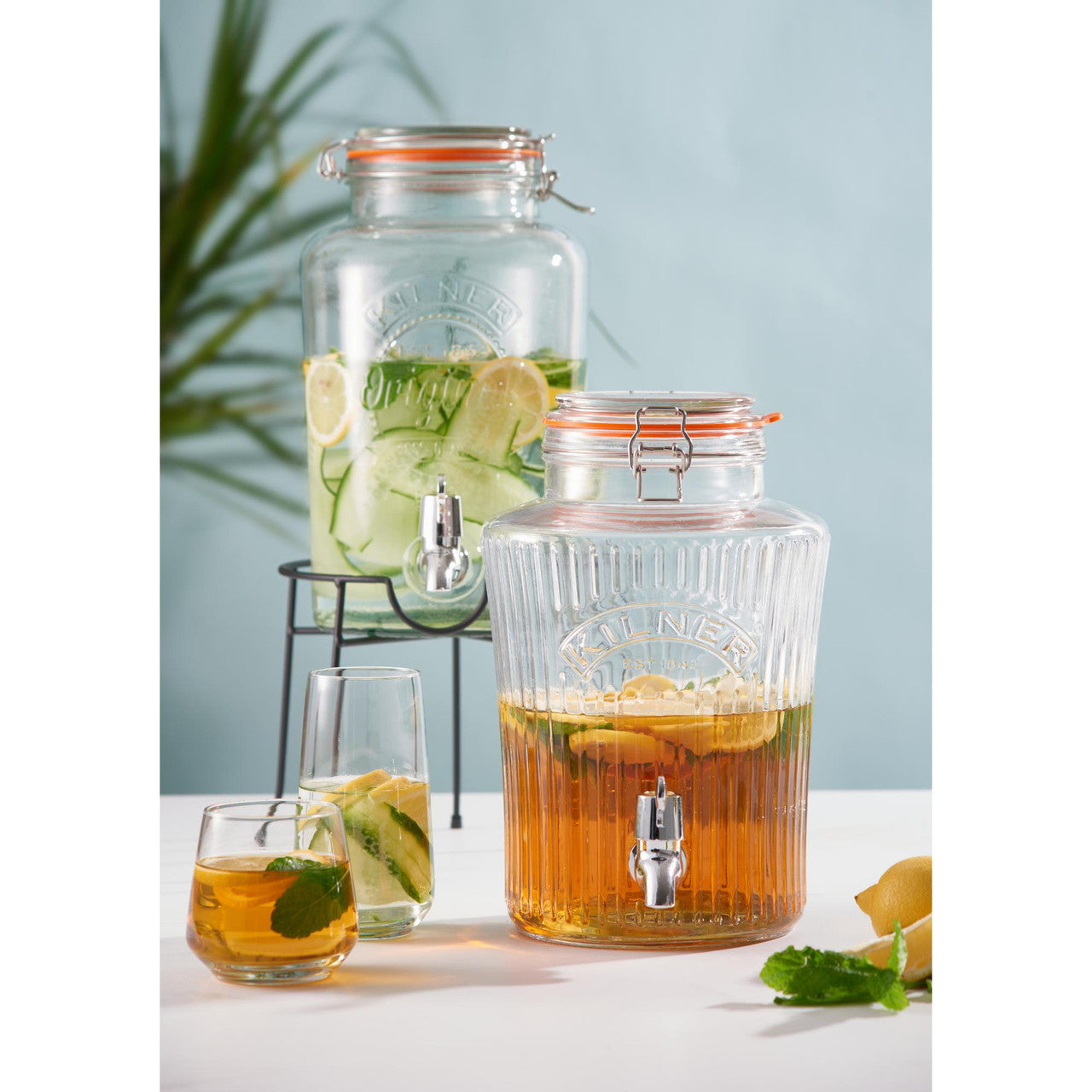 Clip Top Round Drinks Dispenser, 5 Litre