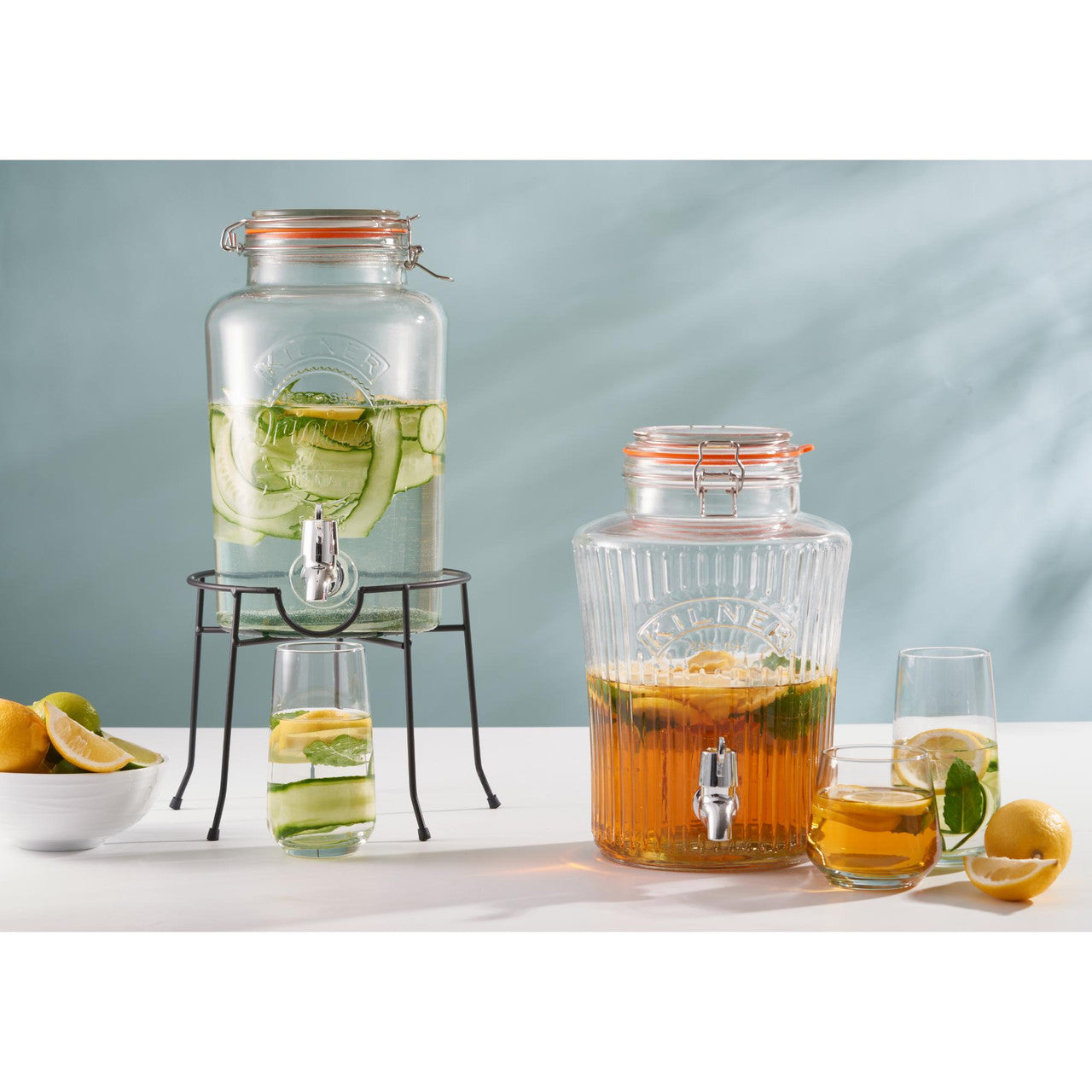 Clip Top Round Drinks Dispenser, 5 Litre