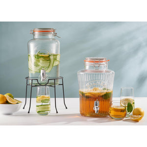 Clip Top Round Drinks Dispenser, 5 Litre