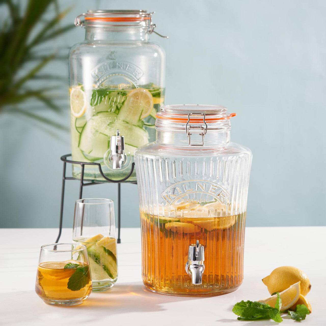 Clip Top Round Drinks Dispenser, 5 Litre