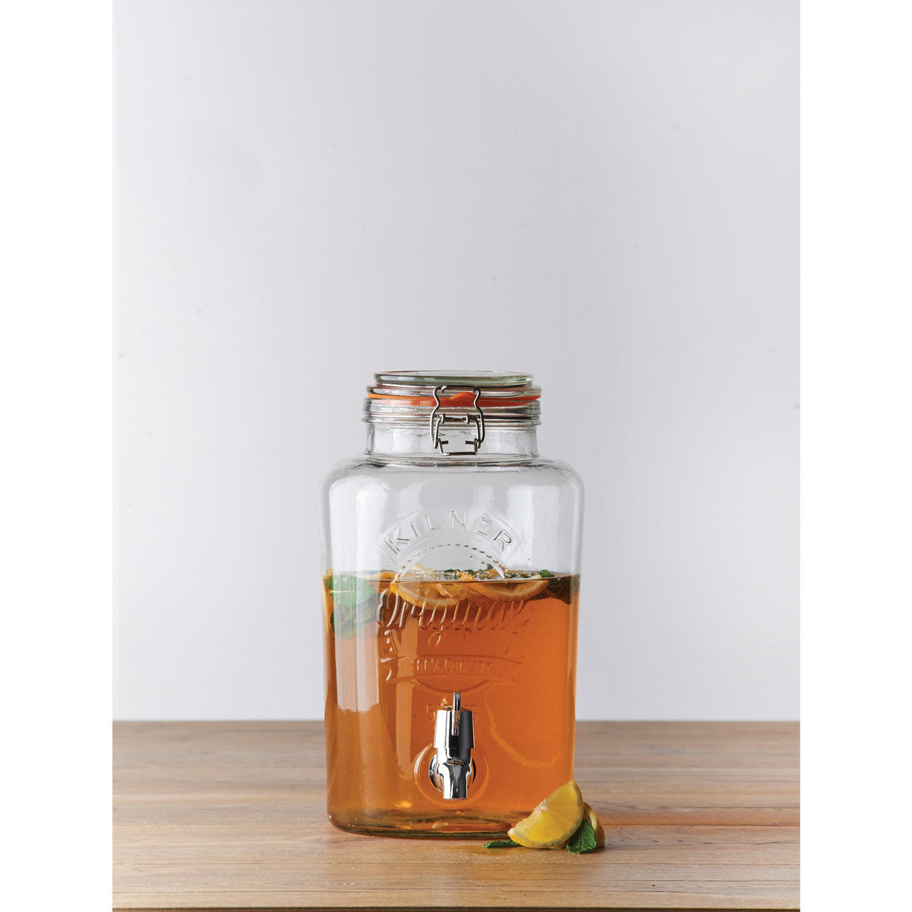Clip Top Round Drinks Dispenser, 5 Litre