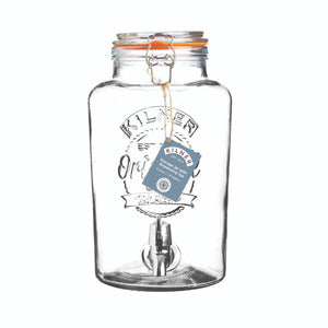 Clip Top Round Drinks Dispenser, 5 Litre