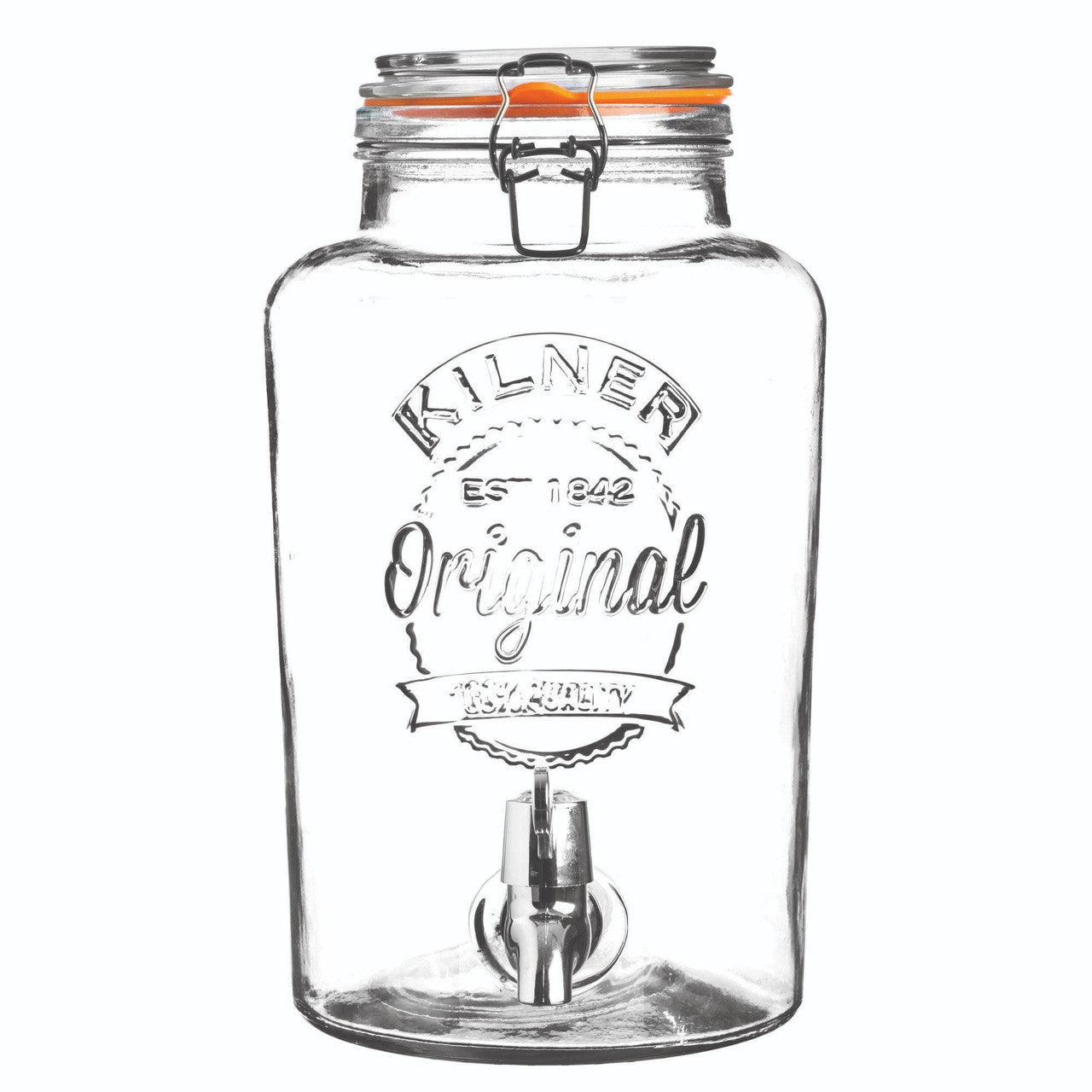 Clip Top Round Drinks Dispenser, 8 Litre