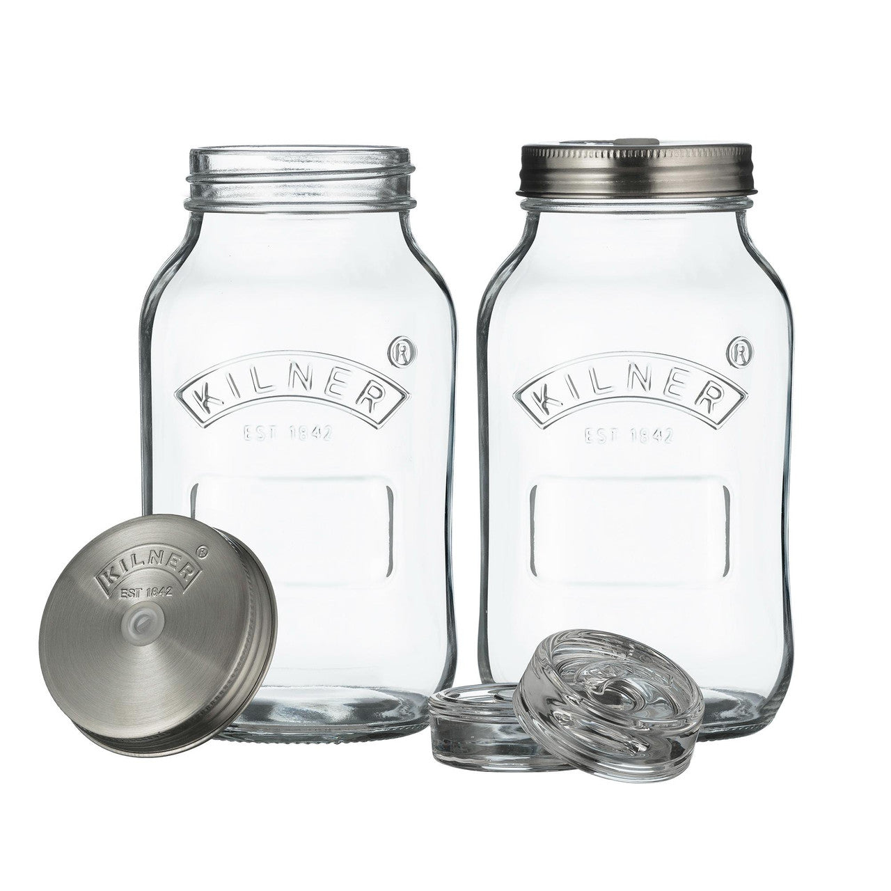 Set of 2 Fermentation Jars, 1 Litre