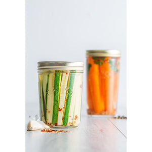 Pack of 6 Wide Mouth Preserve Jars, 350ml