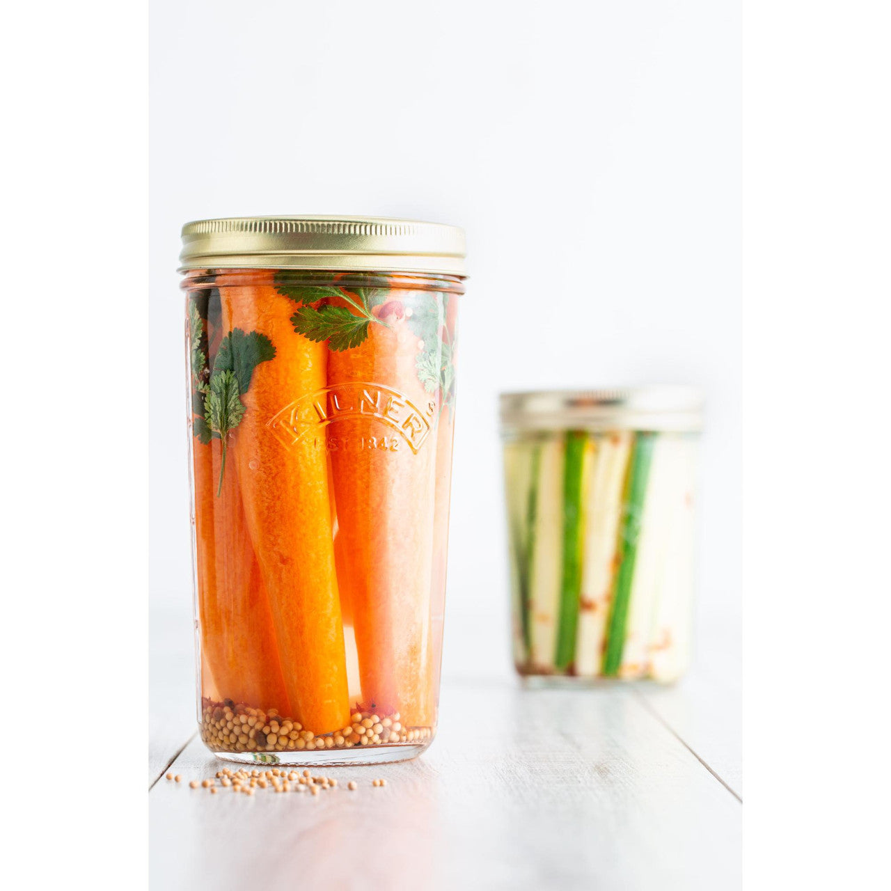 Pack of 6 Wide Mouth Preserve Jars, 500ml