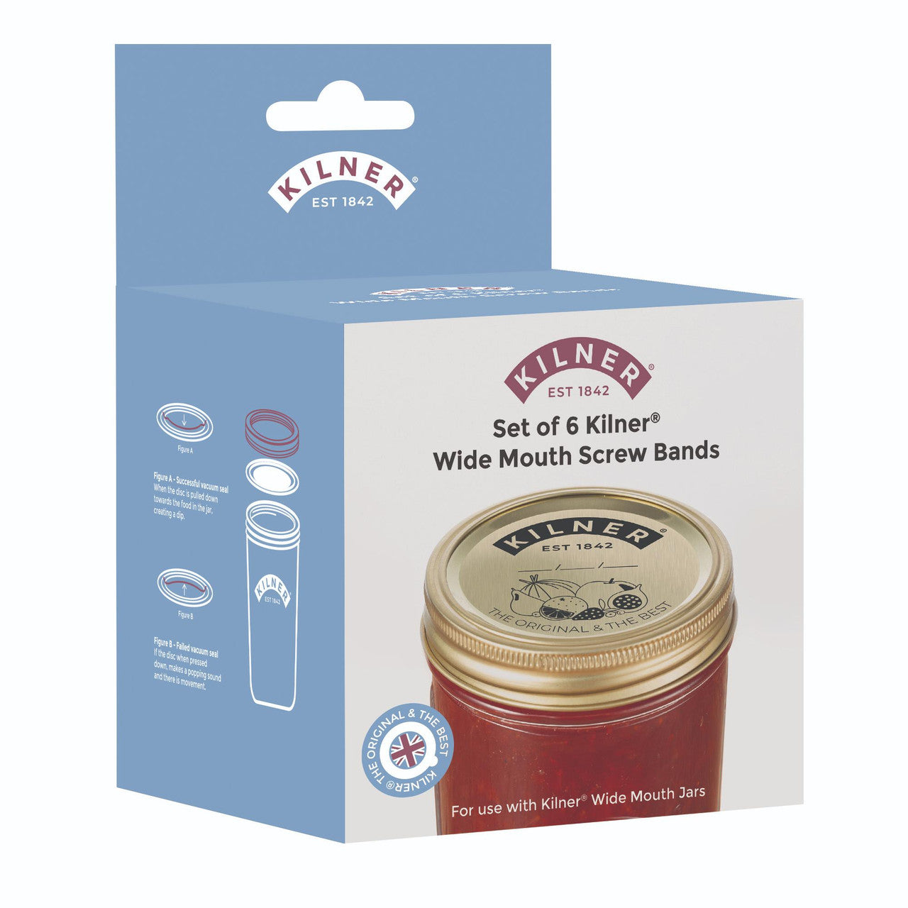 Pack of 6 Wide Mouth Preserve Screw Bands