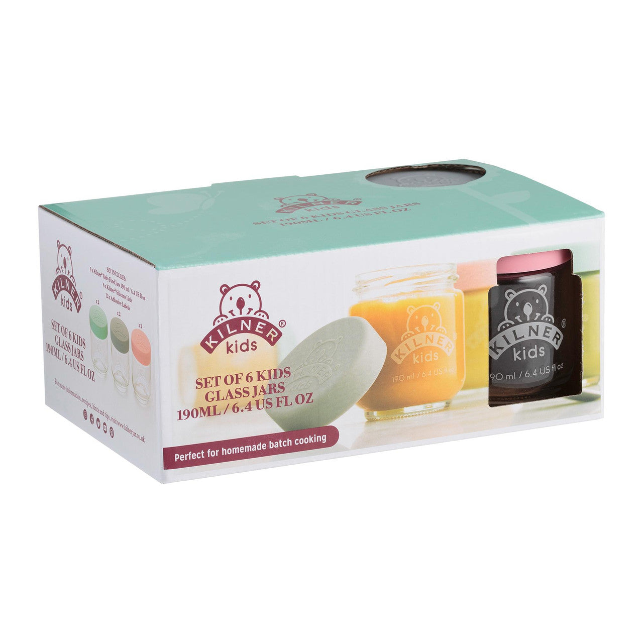 Set of 6 Kids Jars, 190ml