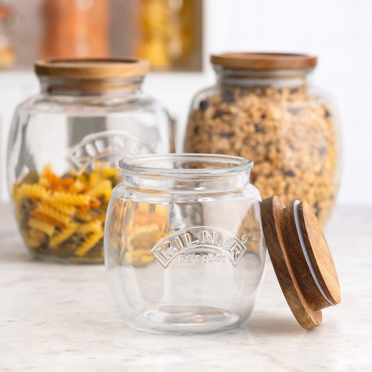 Universal Jar Acacia Wooden Lid, 850ml