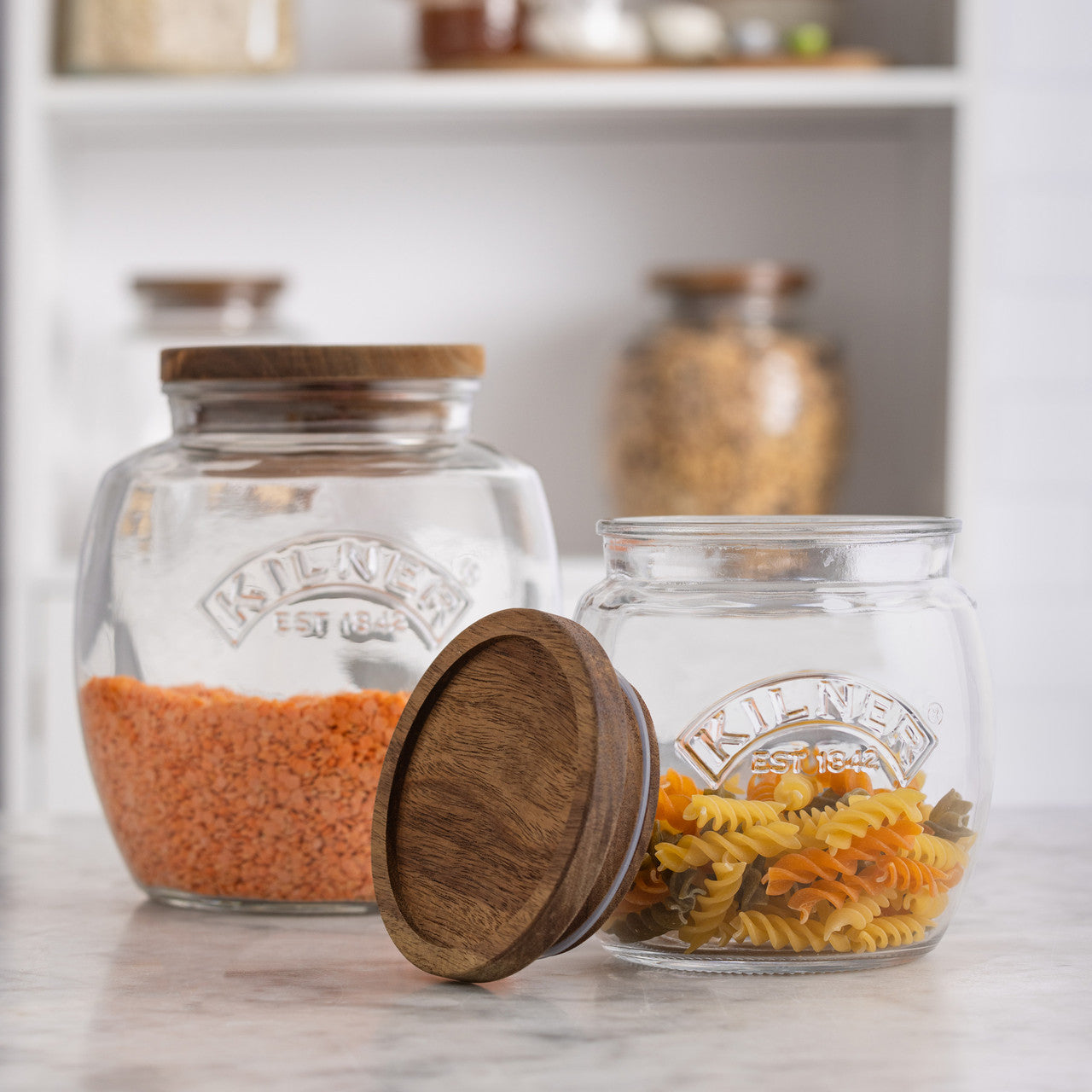 Universal Jar Acacia Wooden Lid, 2 Litre